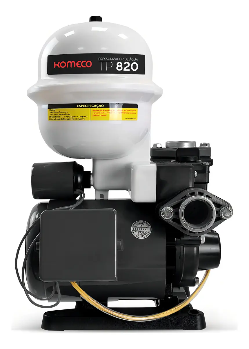 Pressurizador de água Komeco TP820 — Linha com pressostato, para rede com variação de consumo