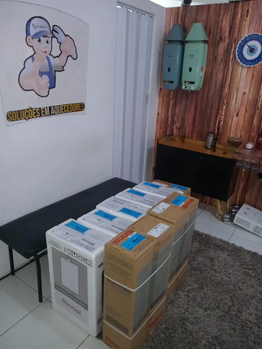 Aquecedores a gás Rinnai e Lorenzetti em estoque, prontos para instalação